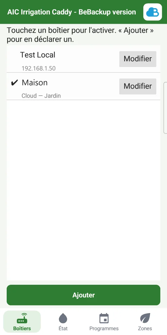 Plusieurs boîtiers sur le même compte